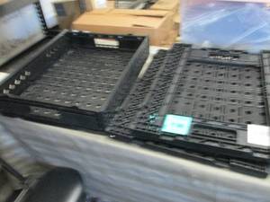 3 Folding Black Crates...
