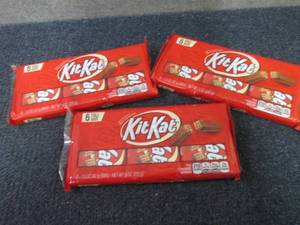 3- 6 pks 9 oz KitKat Bars...