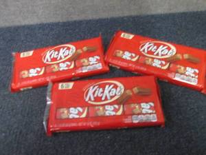 3- 6 pks 9 oz KitKat Bars...
