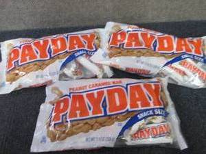 3- 11.6 oz Payday Snack Size Bars...