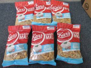 6- 4 oz Kars Zesty Ranch Snack Mix...