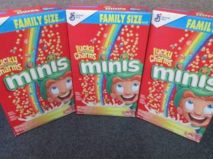 3- 18.6 oz Lucky Charms Minis...