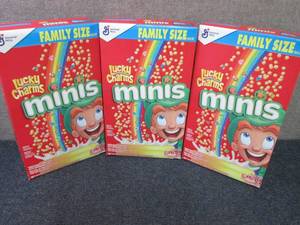3- 18.6 oz Lucky Charms Minis...