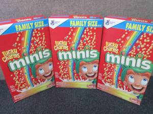 3- 18.6 oz Lucky Charms Minis...