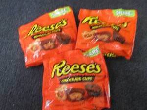 3- 10.5 oz Reeses Miniatures...