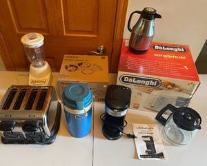 lot 263 image: MAIN - Lot of Small Kitchen Appliances and Cookware - Nuwave, DeLonghi, Hamilton Beach, Proctor Silex, and More