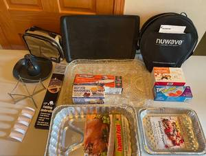 lot 265 image: MAIN - Kitchen and BBQ Accessory Lot - Includes Nuwave Cooktop, Thermos, Handi-foil Pans, and More