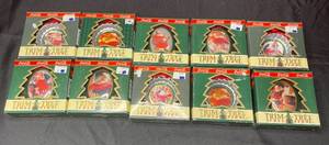 lot 154 image: BASEMENT - Lot of 10 Coca-Cola Trim-A-Tree Collection Ornaments