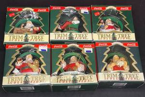 lot 158 image: BASEMENT - Coca-Cola Trim-A-Tree Collection Ornament Lot
