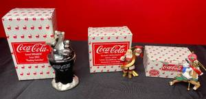 lot 174 image: BASEMENT - Collection of Coca-Cola Brand Christmas Ornaments