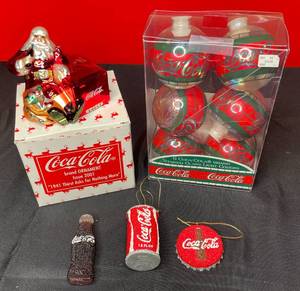 lot 178 image: BASEMENT - Coca-Cola Christmas Ornament Collection