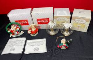 lot 180 image: BASEMENT - Coca-Cola Santa Ornaments Collection
