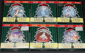 lot 192 image: BASEMENT - Lot of 6 Coca-Cola Trim-A-Tree Collection Ornaments