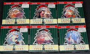 lot 193 image: BASEMENT - Collection of Coca-Cola Trim-A-Tree Ornaments - 6 Items