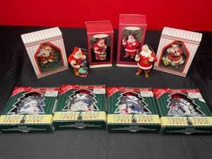 lot 195 image: BASEMENT - Collection of Coca-Cola Trim-A-Tree and Keepsake Santa Ornaments Lot