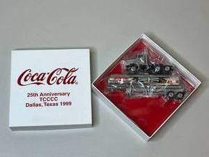 lot 96 image: MAIN - Coca-Cola 25th Anniversary Collectible Truck Set - TCCC Dallas 1999