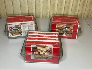lot 110 image: MAIN - Great American Recipes Card Collection in 3 Plastic Holders