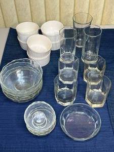lot 258 image: MAIN - Mixed Lot of Glassware and Ceramic Ramekins