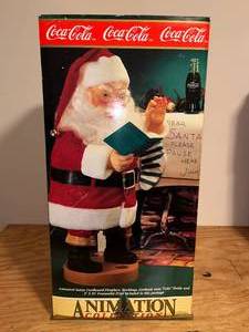 lot 11 image: BASEMENT - Coca-Cola Animated Santa Claus Christmas Decoration
