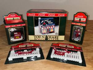 lot 20 image: BASEMENT - Coca-Cola Town Square Collection Decoration Lot