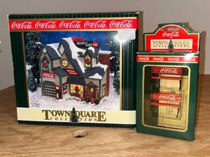 lot 39 image: BASEMENT - Coca-Cola Town Square Collection Jacks Boats N Bait and Park Bench Set