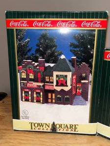 lot 47 image: BASEMENT - Coca-Cola Town Square Collection Holiday Decor Set - Lot of 2