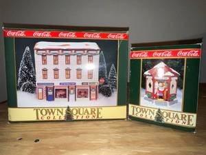 lot 54 image: BASEMENT - Coca-Cola Town Square Collection - Village Building and Gazebo Set