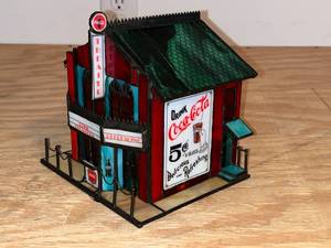 lot 67 image: BASEMENT - Vintage Coca Cola Stained Glass Theater Model