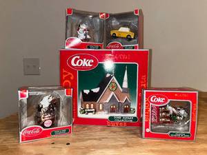 lot 228 image: BASEMENT - Coca-Cola Town Square Collection Decor Lot