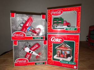 lot 236 image: BASEMENT - Coca-Cola Town Square Collection Christmas Decor Lot