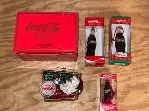 lot 449 image: BASEMENT - Coca-Cola Polonaise Ornament Collection - 5 Piece Set