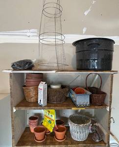 lot 325 image: GARAGE - Assorted Garden and Planting Supplies Lot