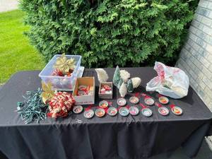 lot 333 image: GARAGE - Assorted Christmas Decorations Lot inc Coca Cola Ornaments