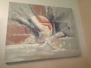lot 345 image: MAIN - Abstract Art Painting Signed by Artist
