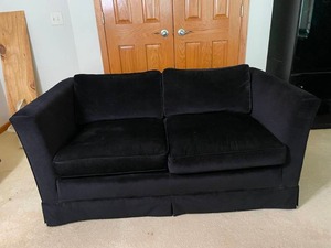 lot 402 image: MAIN - Black Two-Seater Sofa