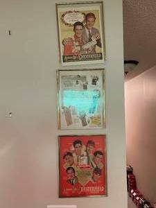 lot 440 image: BASEMENT - Framed Vintage Chesterfield Cigarette Advertisements - Set of 3