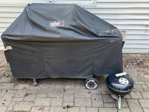 lot 447 image: BCK PRCH - Weber Genesis Platinum BBQ Grill with Portable Charcoal Grill