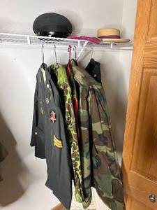 lot 494 image: BASEMENT - Assorted Military and Vintage Clothing Lot