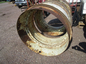lot 19 image: (2) 18x38 Band Duals Wheels (make great fire pits)