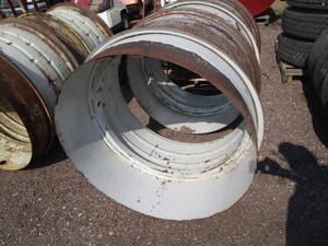 lot 20 image: (2) 18x38 Band Duals Wheels (make great fire pits)
