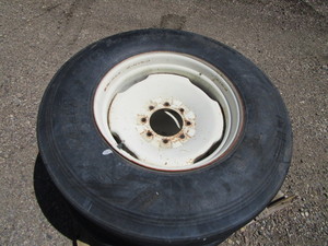 lot 28 image: (2) 11R 22.5 Semi Tires wSteel Wheels