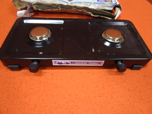 lot 124 image: (New) Propane Camp Stove, Camping Chairs, Air Mattress Pump