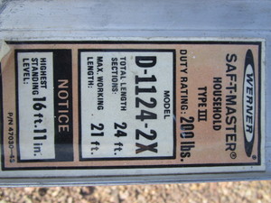 lot 151 image: 24 Alum Extension Ladder