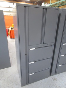 lot 199 image: (2) Multi Compartment ShopGarage Storage Cabinets 24x30x65