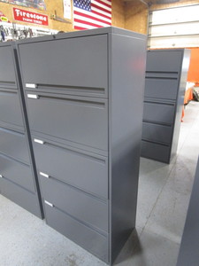 lot 203 image: (2) Lateral File Cabinets 18x30x65 (make excellent shopgarage storage)