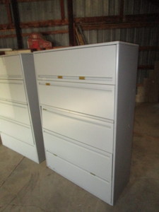 lot 213 image: (2) Lateral File Cabinets 18x42x65 (make excellent shopgarage storage)