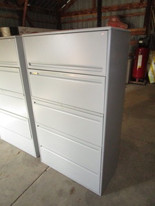lot 219 image: (2) Lateral File Cabinets 18x36x65 (make excellent shopgarage storage)