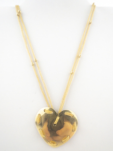 lot 11 image: Rossana Andreozzi Calza Heart Yellow 14K Pendant Necklace .