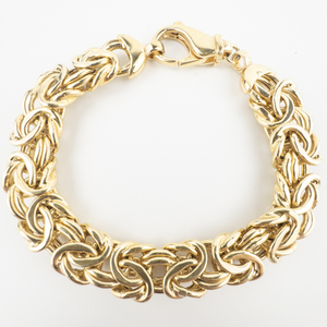 lot 27 image: Technibond Byzantine Vermeil Chain Bracelet .