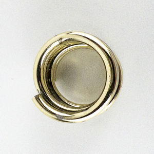 lot 64 image: Spiral Gold Plated Base Metal Pinky Ring. Size 4.25 - 4.5.